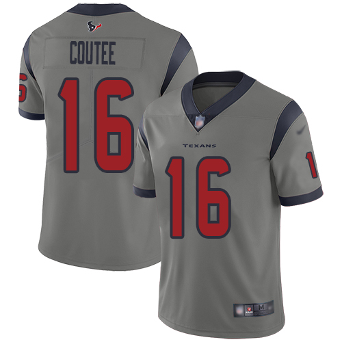 Houston Texans Limited Gray Men Keke Coutee Jersey NFL Football #16 Inverted Legend